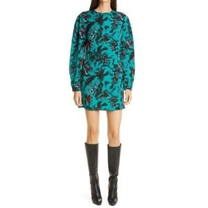 DIANE VON FURSTENBERG Collins floral-print satin mini dress